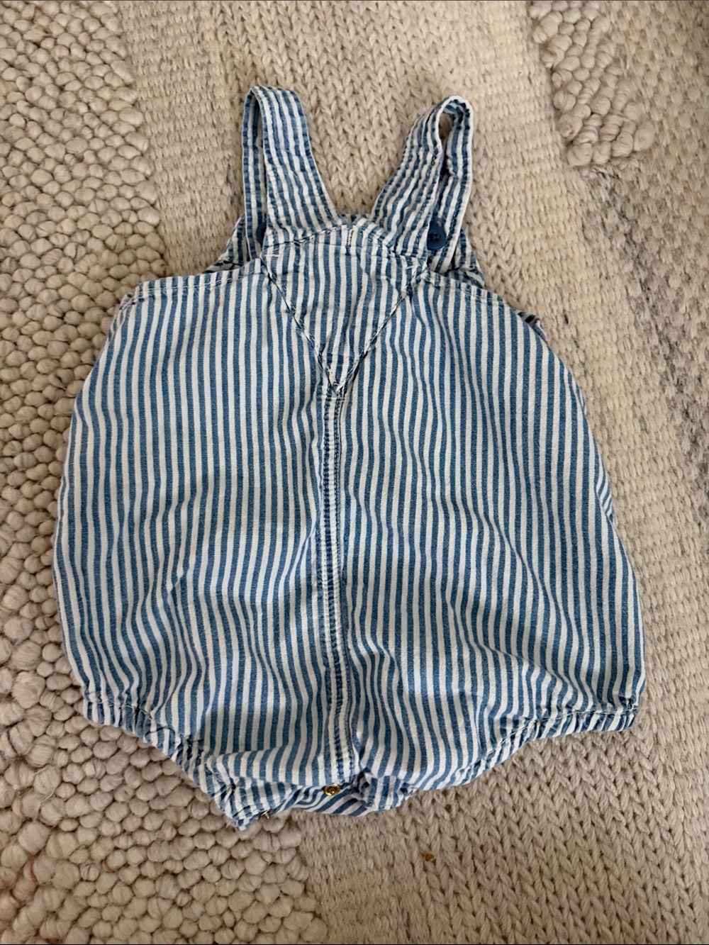 Baby gap Striped Blue Bear Face Baby Overalls - Unbranded - Picture 2 of 3